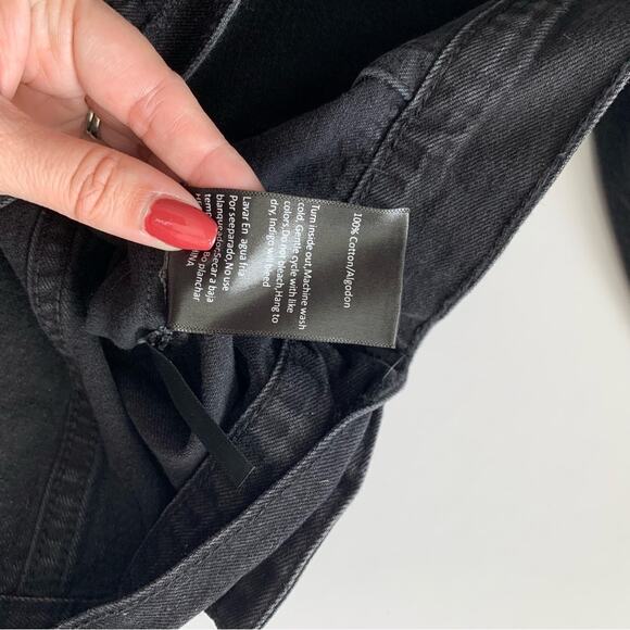 Via Penny Lane Reworked Apparel Def Leppard Custom Distressed Black Denim Jacket - Picture 10 of 11